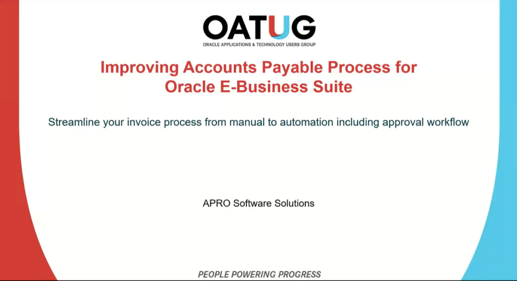 Webinar - Improving Accounts Payable Process for Oracle E-Business ...